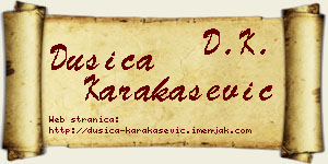 Dušica Karakašević vizit kartica